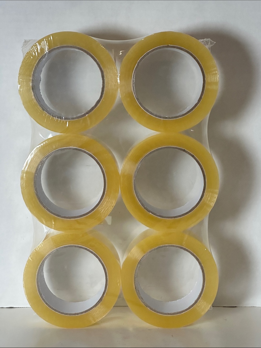 Clear Packaging Tape Rolls - 6-Pack (Yellow-Tinted)
